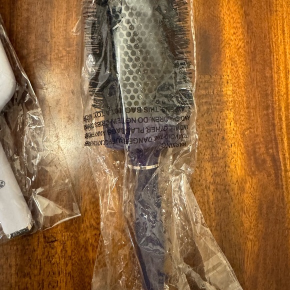 Monat Stylish Purple White Hair Brush Trio Combo Brush Round Brush zipper pouch - Picture 5 of 9